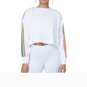 Spiritual Gangster Rainbow Cropped Pullover - Like New